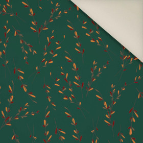 AUTUMN TWIGS / bottle green (RED PANDA’S AUTUMN)- Upholstery velour 