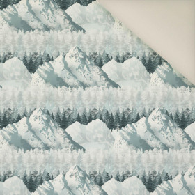 SNOWY PEAKS (WINTER IN THE MOUNTAINS) / small- Upholstery velour 
