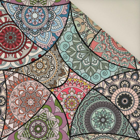STAINED GLASS / aqua- Upholstery velour 