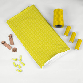 BUBBLED / yellow - single jersey with elastane 