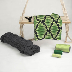SNAKE'S SKIN PAT. 2 / green - looped knit fabric