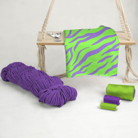 NEON ZEBRA PAT. 2 - looped knit fabric