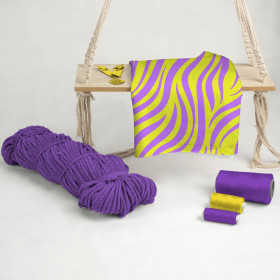 NEON ZEBRA PAT. 3 - looped knit fabric
