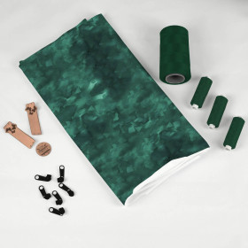 CAMOUFLAGE pat. 2 / bottled green - looped knit fabric