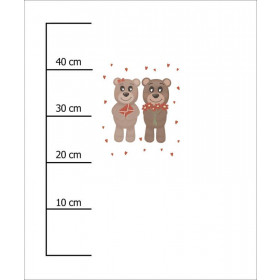 BEARS IN LOVE pat. 2 (BEARS IN LOVE) - panel looped knit 50cm x 60cm