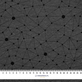 SPIDER'S WEB  / graphite - looped knit fabric