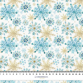 BLUE SNOWFLAKES  - Woven Fabric for tablecloths