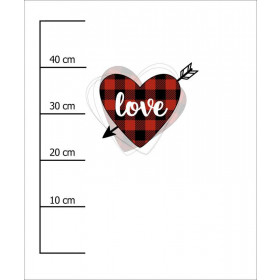HEART LOVE / arrow (BE MY VALENTINE) - panel 50cm x 60cm