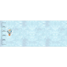 WHALE IN A BULB pat.2 (MAGIC OCEAN) - panoramic panel looped knit (60cm x 155cm)