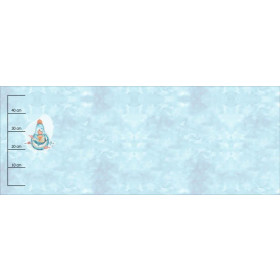 WHALE IN A BULB pat.1 (MAGIC OCEAN) - SINGLE JERSEY PANORAMIC PANEL (60cm x 155cm)