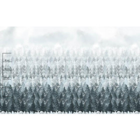 FORREST OMBRE (WINTER IN THE MOUNTAIN) - panoramic panel looped knit 
