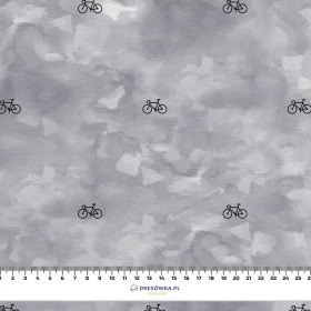 BICYCLES (minimal) / CAMOUFLAGE pat. 2 (grey) - single jersey with elastane 