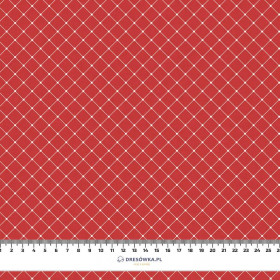STITCH / red (VALENTINE'S MIX) - Waterproof woven fabric