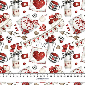 VALENTINE'S MIX PAT. 1 (CHECK AND ROSES) - Cotton woven fabric