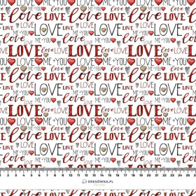 ME + YOU LOVE (CHECK AND ROSES) - Waterproof woven fabric