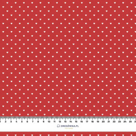 HEARTS pat. 2 / red (VALENTINE'S MIX) - Waterproof woven fabric