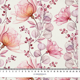 FLOWERS pat. 4 (pink) - Cotton sateen 190g