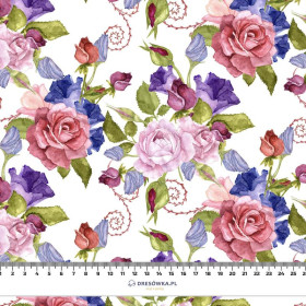 ROSE FLOWERS PAT. 2 (BLOOMING MEADOW) - looped knit fabric