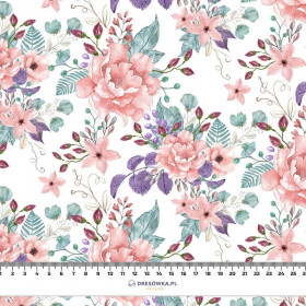 WILD ROSE FLOWERS PAT. 1 (BLOOMING MEADOW) - looped knit fabric