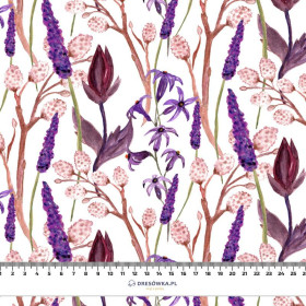 LAVENDER pat. 2 (BLOOMING MEADOW) - looped knit fabric