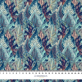 BLUE LEAVES (VINTAGE) - Waterproof woven fabric