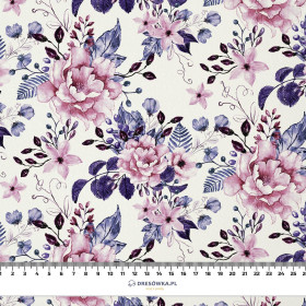 WILD ROSE FLOWERS PAT. 1 (BLOOMING MEADOW) (Very Peri) - looped knit fabric