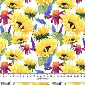 SUNFLOWERS pat. 4 (BLOOMING MEADOW)- Upholstery velour 