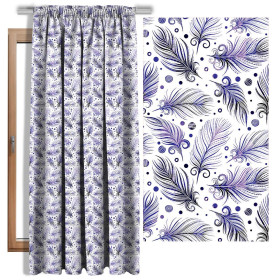 FEATHERS (Very Peri) - Cotton muslin