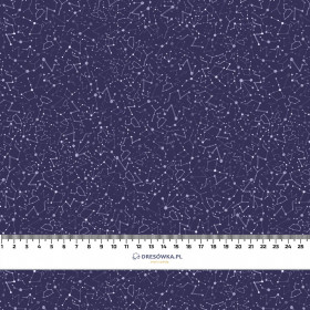 CONSTELLATION OF STARS ( GALAXY ) / dark blue - looped knit fabric with elastane