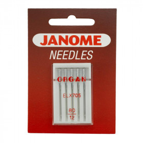 Serger and coverlock needles JANOME 5 pcs set - 80