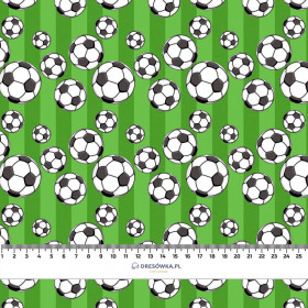 FOOTBALLS pat. 4 / green - Sports knit - bird eye mesh