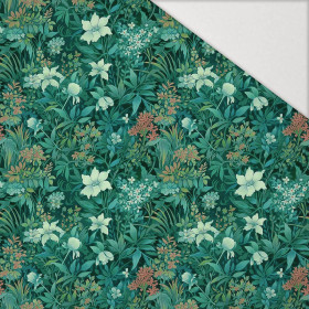 VERDIGRIS / FLOWERS - Hydrophobic brushed knit