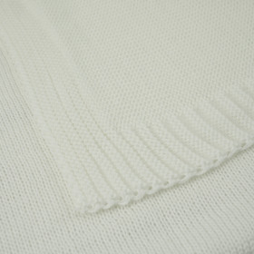 BLANKET / white S - thin knitted panel