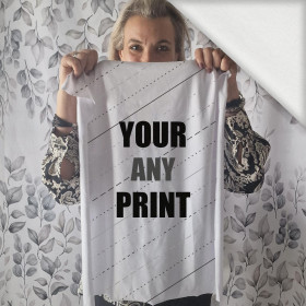 PANEL (60cm x 50cm) - WITH CUSTOM PRINT - looped knit fabric with elastane ITY