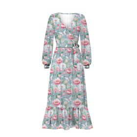 WRAP FLOUNCED DRESS (ABELLA) - FAIRY WORLD wz.11 (FLOWERS) - sewing set