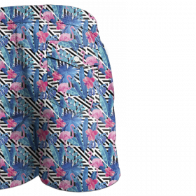 Men's swim trunks - TROPICAL FLAMINGOS  - sewing set