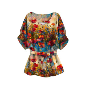 FLOWERS WZ.33 - looped knit fabric