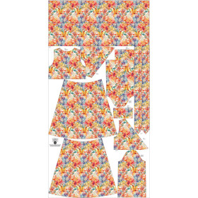WRAP FLOUNCED DRESS (ABELLA) - FLOWERS pat.37 - sewing set