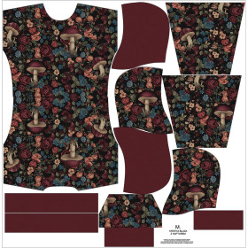 Cropped hoodie (IDA) - FLOWERS wz.60 - sewing set