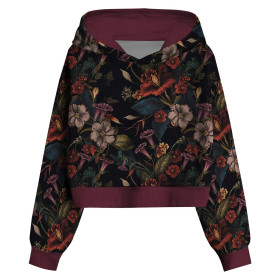 Cropped hoodie (IDA) - FLOWERS wz.62 - sewing set