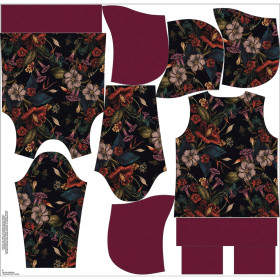 CLASSIC WOMEN’S HOODIE (POLA) -  FLOWERS WZ.62 - sewing set