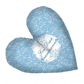 DECORATIVE PILLOW HEART - For Dear Grandparents / FROSTED TWIGS