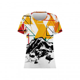 WOMEN’S SPORTS T-SHIRT - MOUNTAINS / TRIANGLES - sewing set