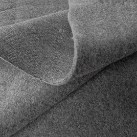 D-08 MELANGE GRAPHITE - thick brushed sweatshirt D300