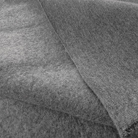 D-08 MELANGE GRAPHITE - thick brushed sweatshirt D300