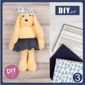 SKIRT + ARMBAND FOR BUNNY - NAVY - sewing set