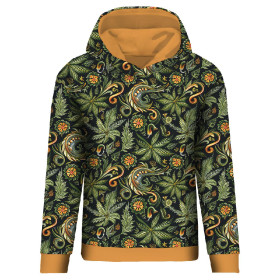 Hemp leaves WZ. 3 - looped knit fabric with elastane ITY