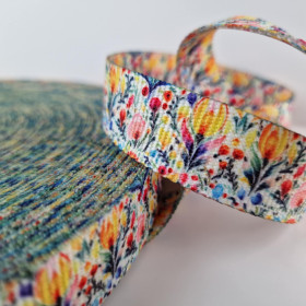 Webbing Tape with Print 25mm - Folk Art wz.14