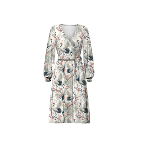 WRAP MIDI DRESS (BIANCA) - Japanese Garden wz.1 - sewing set