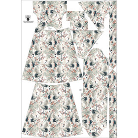 WRAP MIDI DRESS (BIANCA) - Japanese Garden wz.1 - sewing set